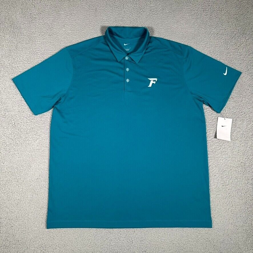 Nike Shirt Mens Xl Green Golf Polo Performance Stretch Dri-Fit Wicking Casual
